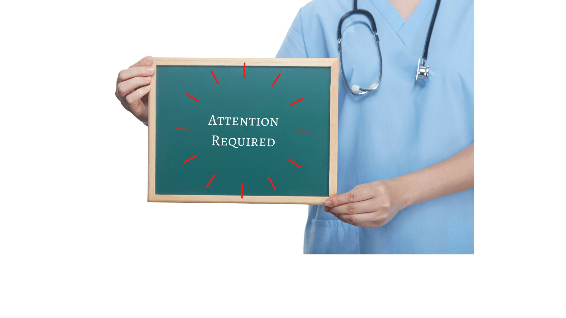 Doctor holding sign for bookkeeping check-up