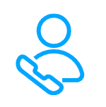 abstract upper body with a telephone asking people to contact HireEffect